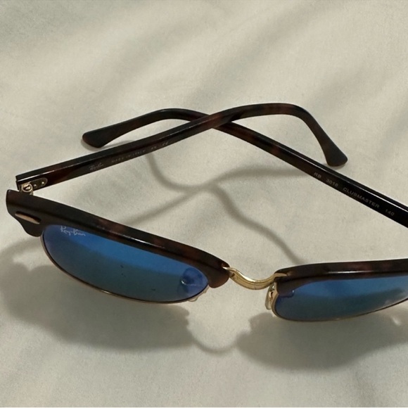 Ray-Ban Clubmaster Flash Sunglasses in Multi with Blue mirrored tinted lenses - Picture 14 of 15